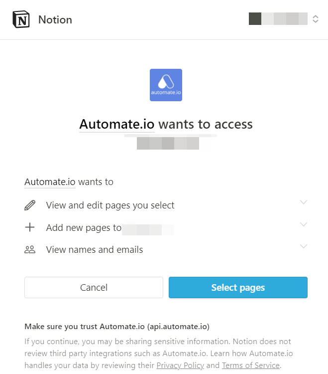 Авторизовать Notion