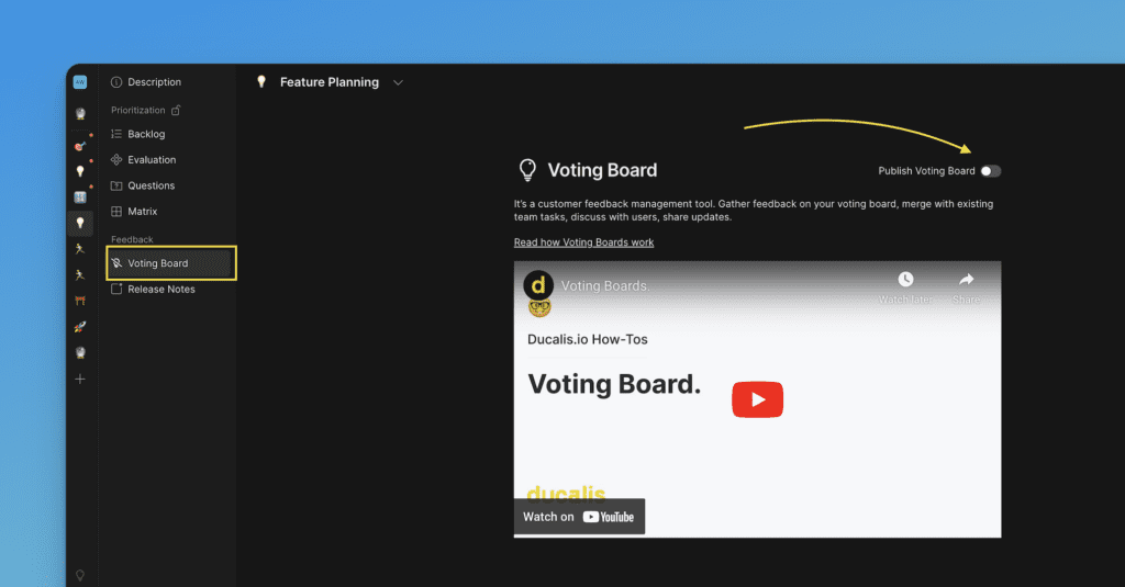 Опубликованная Доска идей