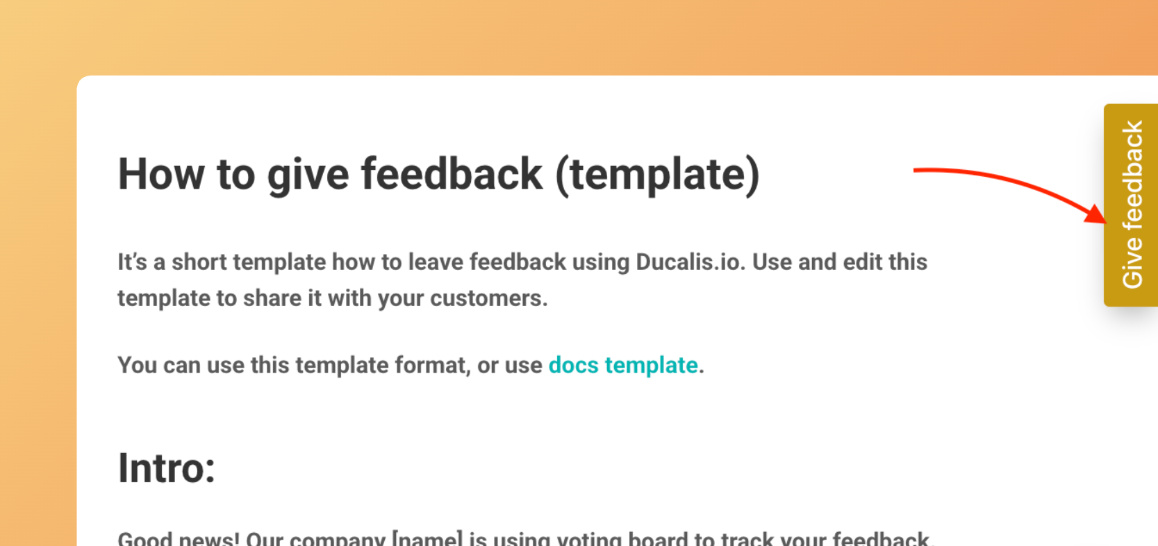 Пример установленного виджета
