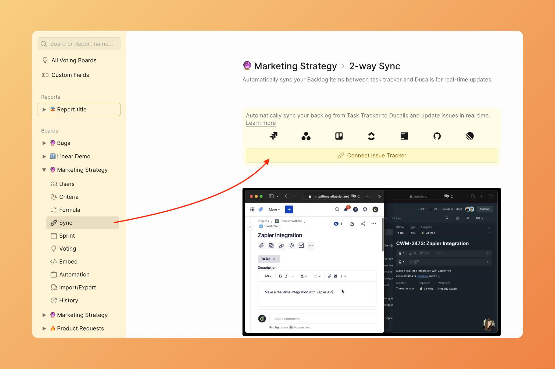 подключить таск трекер